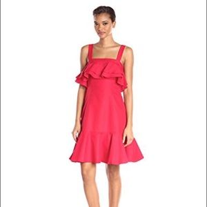 Jill Stuart Cotton & Silk A Line Red Dress